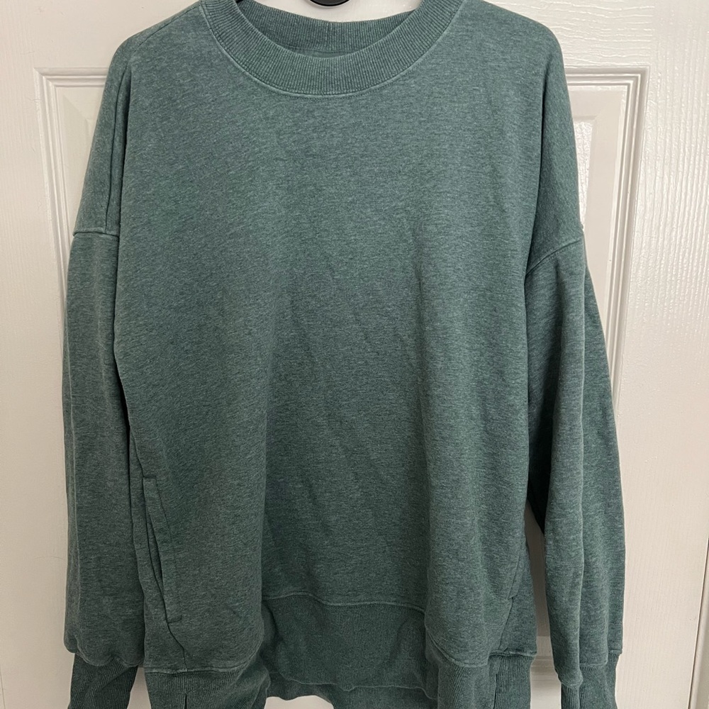 Turquoise Oversized Crewneck